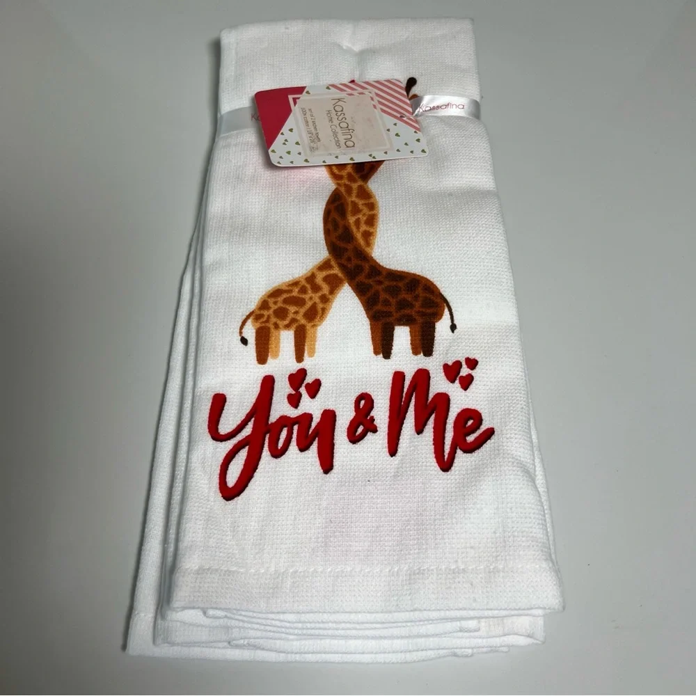 KASSAFINA HOME COLLECTION SET OF 2 KITCHEN TOWELS